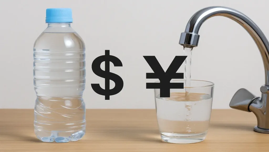 ペットボトルの水と水道水どっちが安い？
