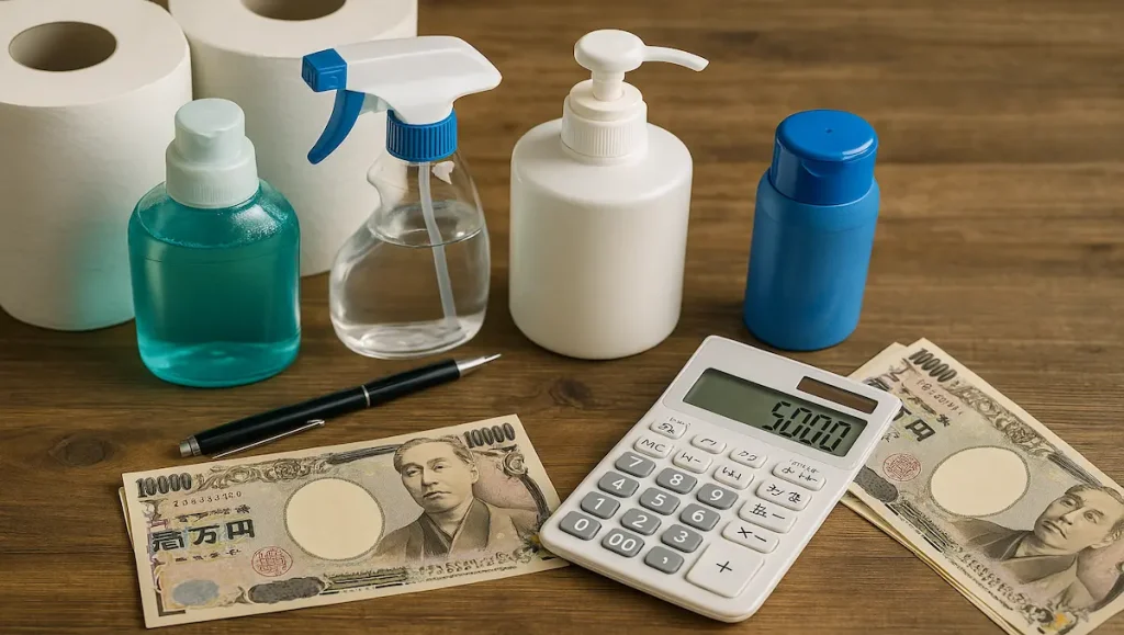 日用品は1ヶ月にいくらくらいかかりますか？