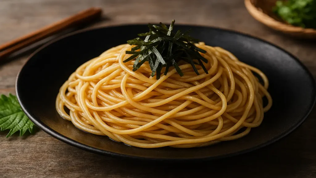 和風パスタはめんつゆだけで味が決まる