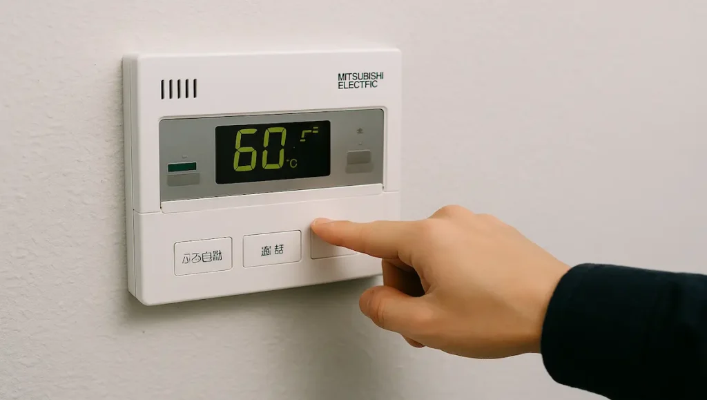 三菱の電気温水器｜温度設定の方法